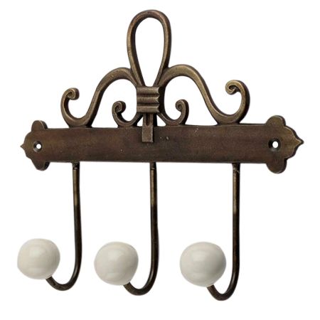 Solid Cream Ceramic Iron Hooks
